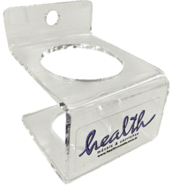 SUPORTE PARA FRASCO DE CONTRASTE EM ACRÍLICO CRISTAL